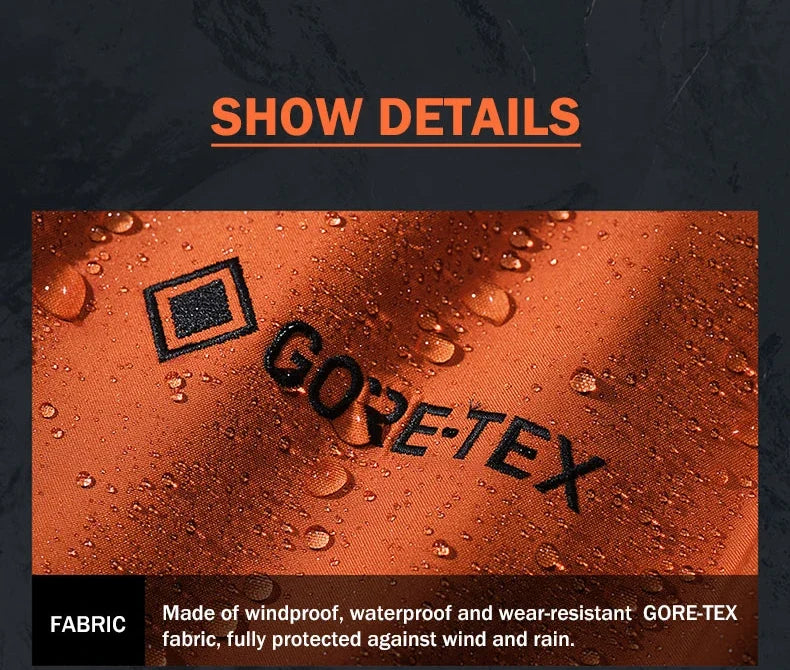 Mont-X Hard Shell Jacket GTX Rainstorm Waterproof Hooded Coats Outdoor Professional Mountaineering Jackets KG2441135