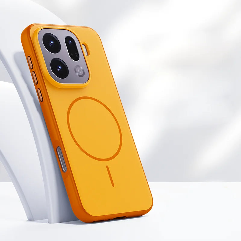 For OPPO Find X9 X9 Pro Case Magnetic Double Color Matte PC +TPU Skin Feel Back Cover with Metal Button for Find X 9