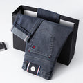 2026 New Men's Slim Fit Straight Leg Jeans European Style Versatile Business Casual Stretchy Long Pants