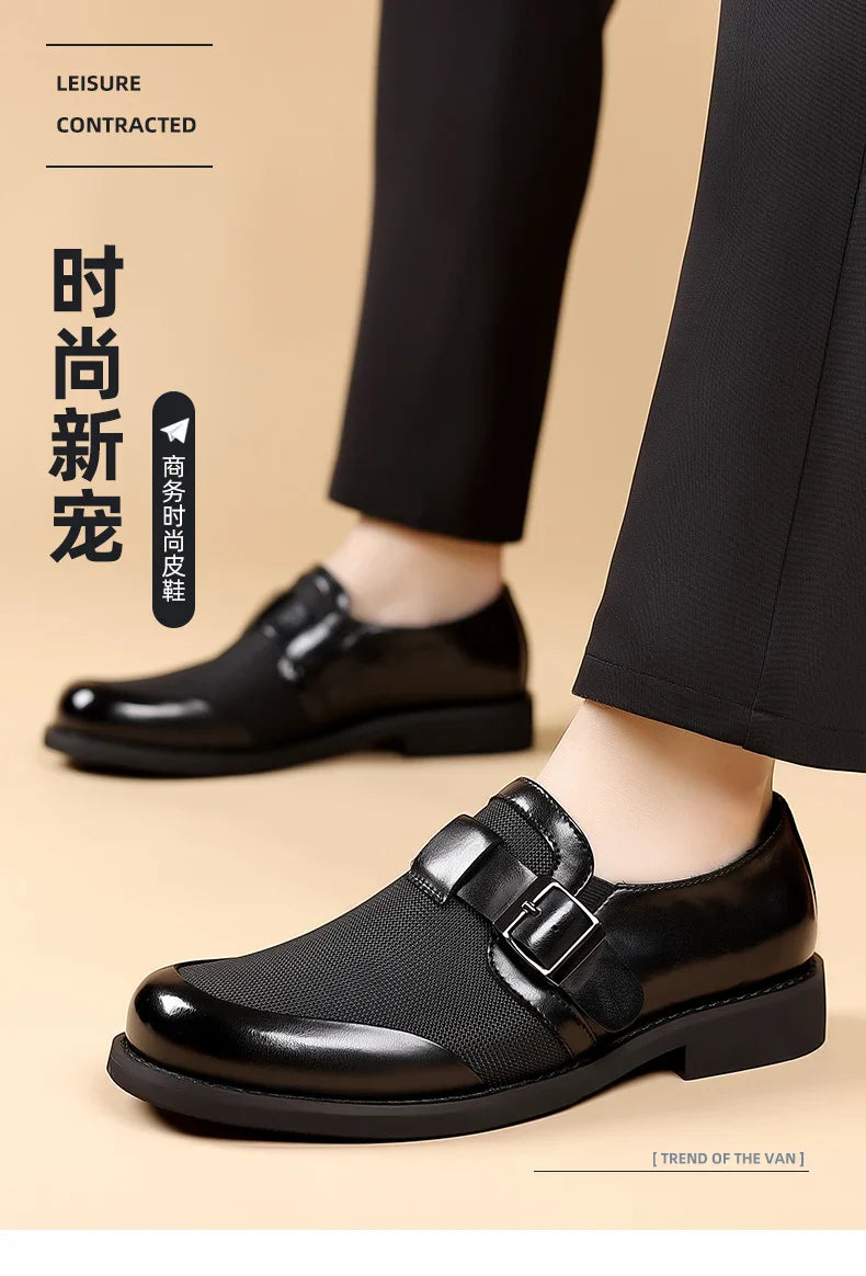 Leisure Walk Male Loafers Outdoor Anti-slip Men's Driving Shoes Handmade Business Footwear Elegantes Slip on Flats Oxford Shoes