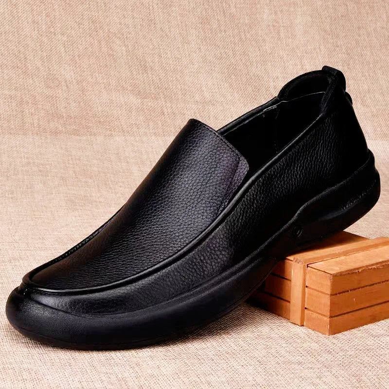 Leather Men Formal Shoes Luxury Brand 2026 Men's Loafers Dress Moccasins Breathable Slip on Black Driving Shoes Plus Size 37-48