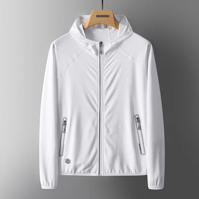 UPF50+ Summer UV Protection Hoodie Unisex Skin Coat Breathable Ice Silk Outdoor Sports Couple's Beach Street Lightweight Jacket