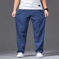 Autumn thick-legged big trousers wide trousers jeans men's straight loose big-legged wide-leg large size 46 44 42 denim jeans