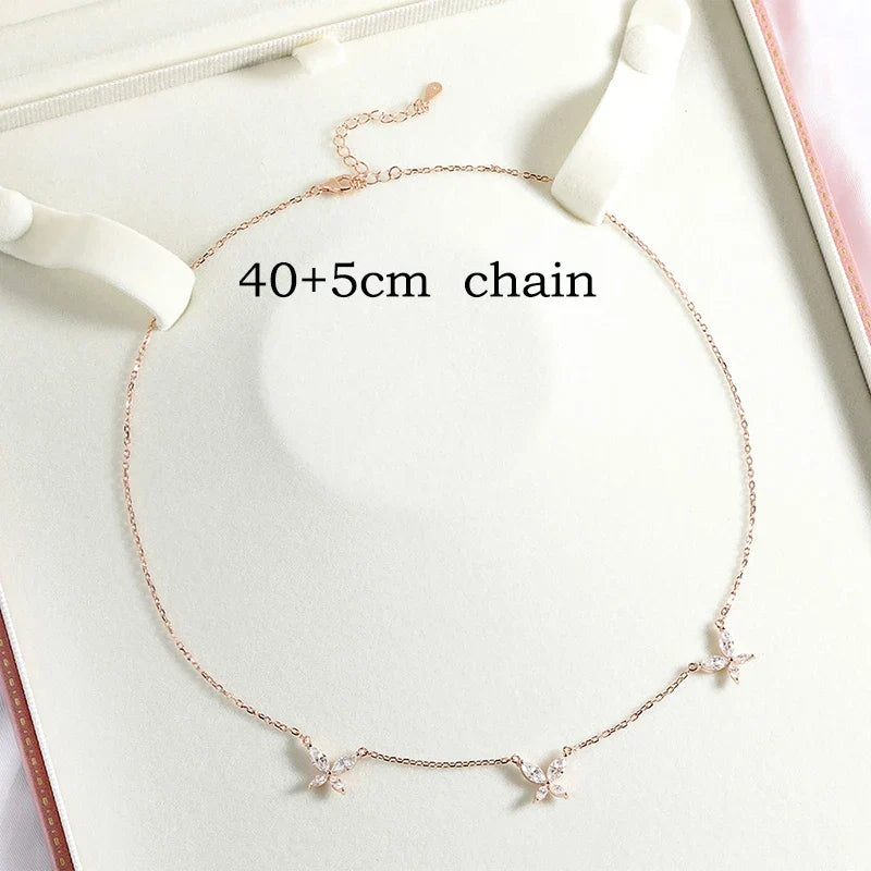 18K Plated Marquise Cut Moissanite Necklace Pendant for Women Girls Gift Lab Diamond Chain 925 Sterling Silver Jewelry