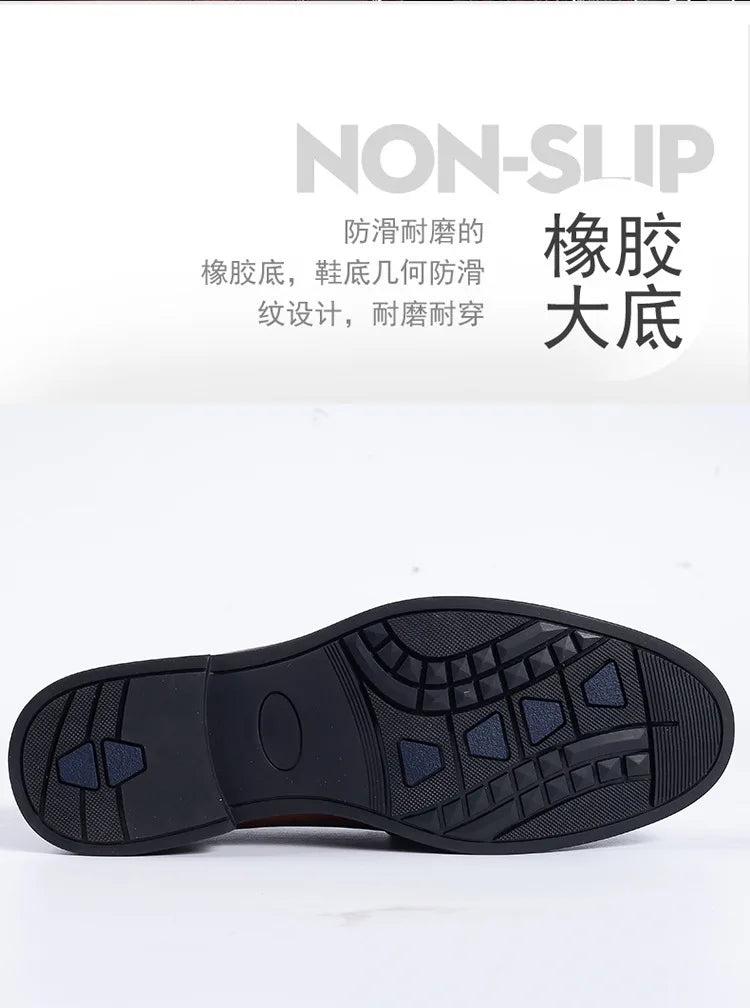 New 2025 Summer Men Genuine Leather Formal Business Loafers Slip On Retro Breathable Men Leather Moccasins Shoes