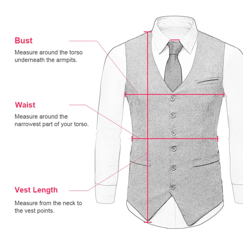 Men Vest Sky Blue Solid Color Double Button With Lapel Waistcoat For Wedding Groom Business Formal Banquet Work Men Suit Vest