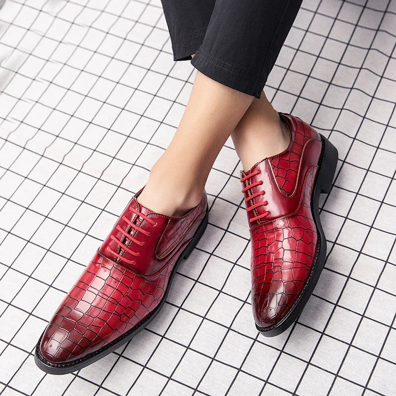 Spring Italian high-quality Blue Leather Shoes for Men men leather shoes Wedding Dress Shoes Patent mens loafers Big size:38-48