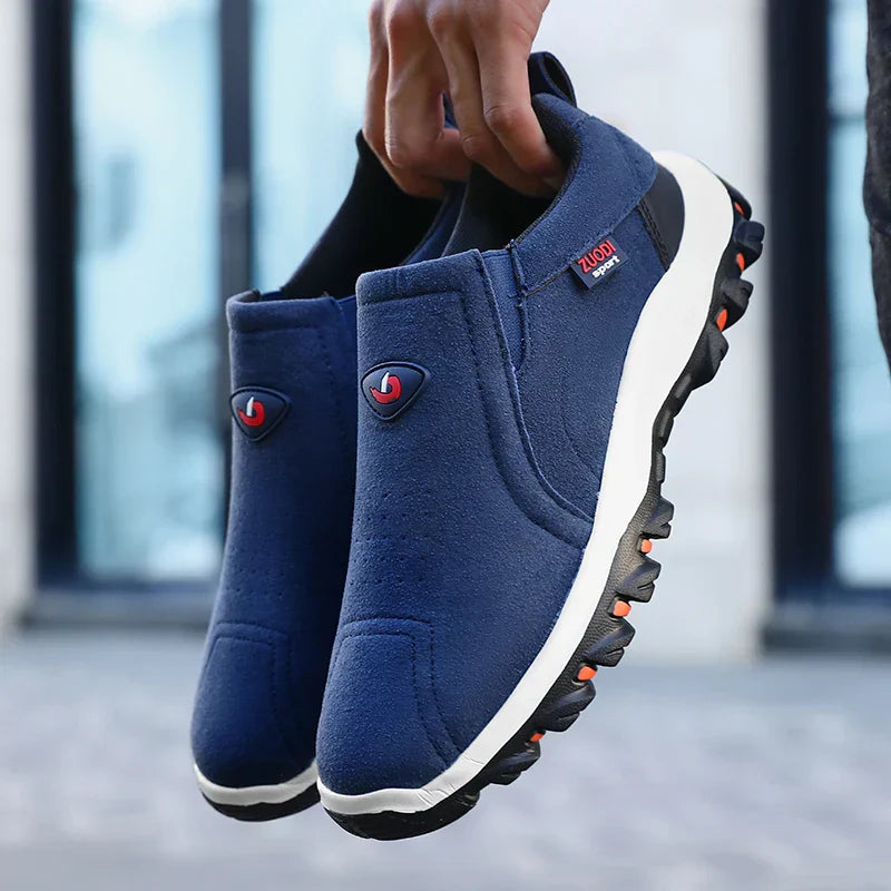 2025 New lightweight casual sports shoes, men's plaque-sized running shoes, loafers, walking and outdoor hiking shoes