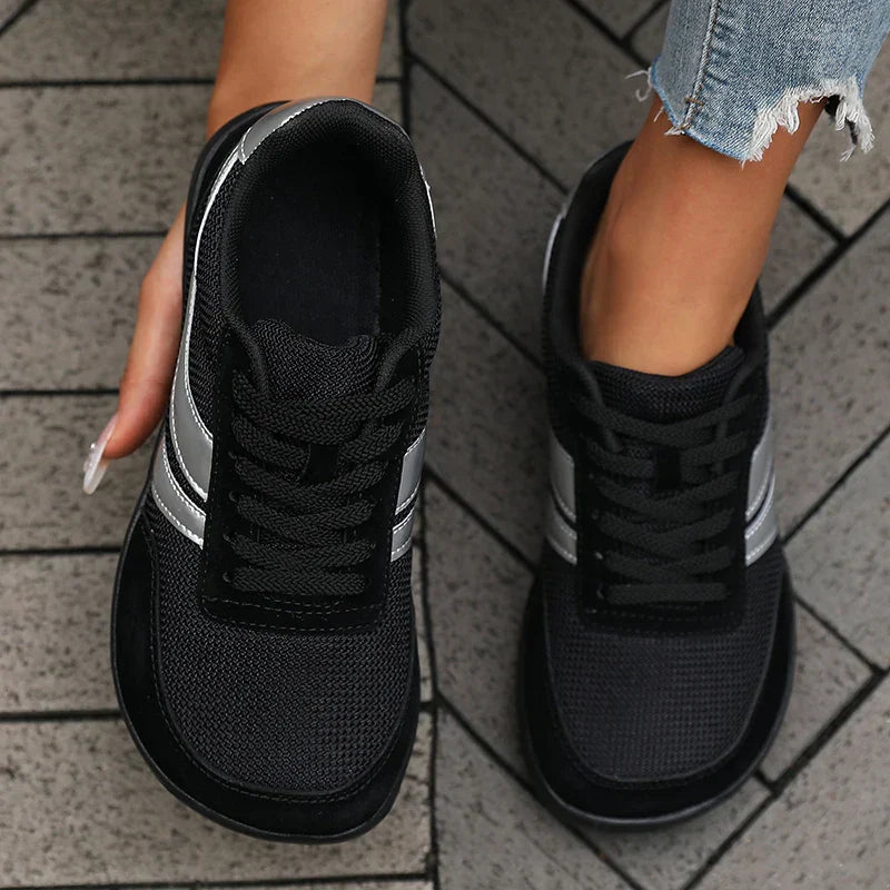 Women's Shoes Sneakers Wide Toe Barefoot Casual Wide Last Fashionable Canvas Black Flat Board Shoes Breathable Mesh Men's Shoes