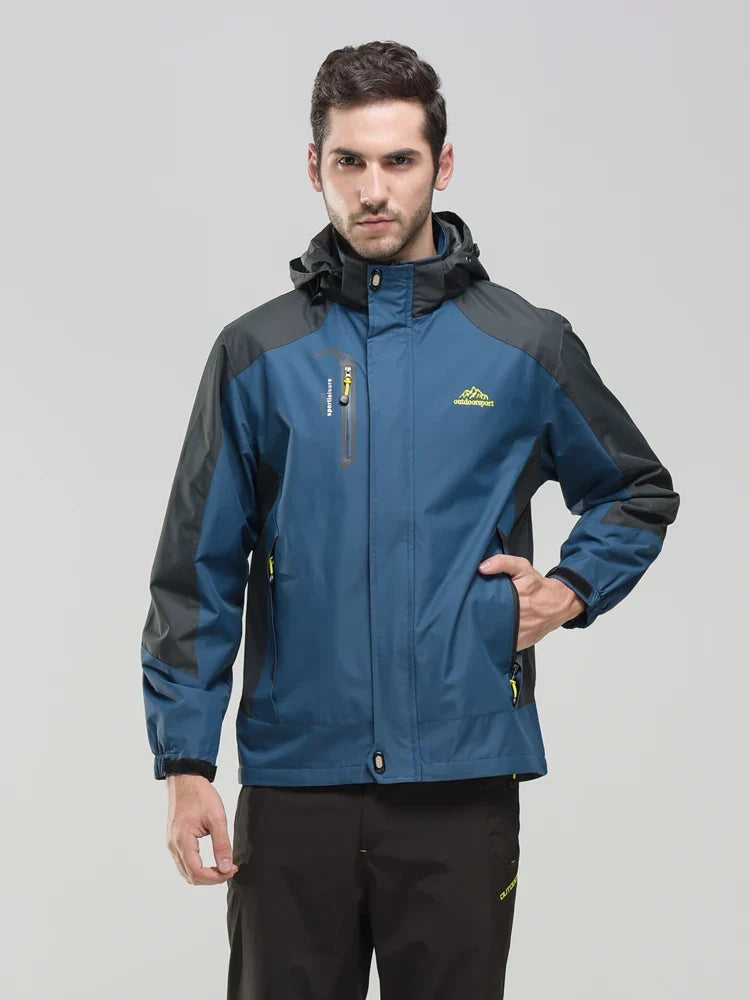 Men Autumn Jacket Camping Hiking Trekking Windbreaker Waterproof With Hood Spring Outdoor Sports Travel Climbing Coats