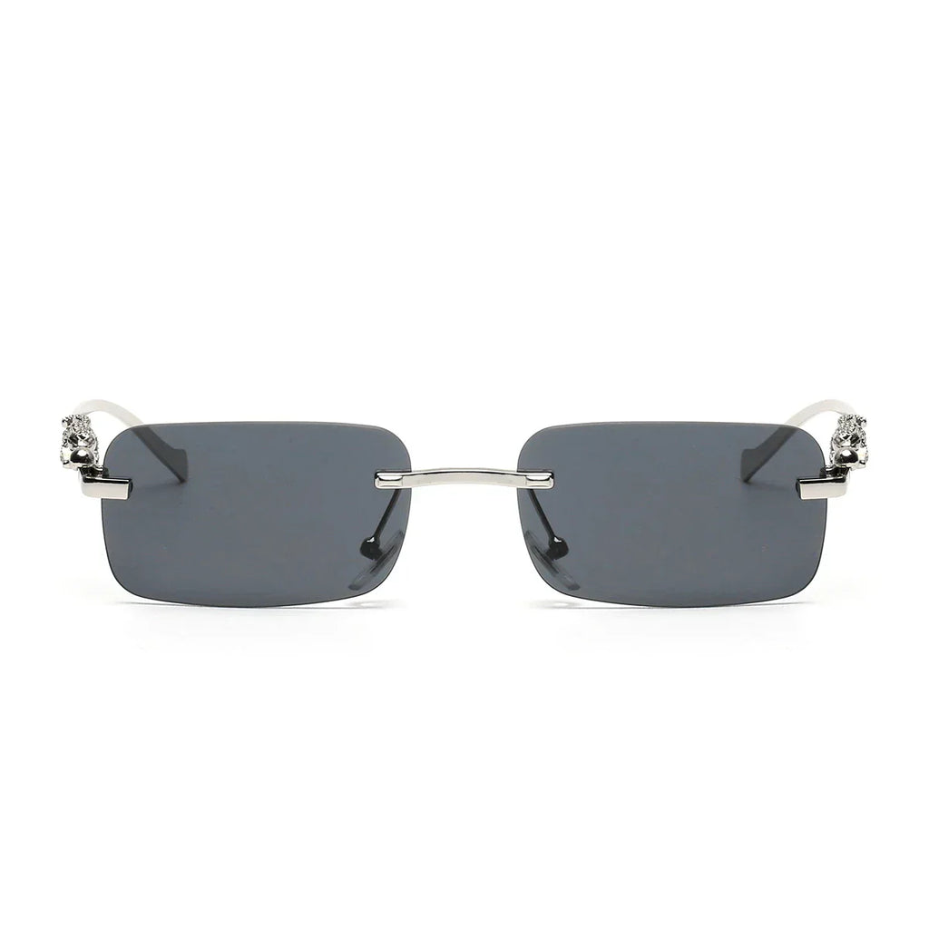 rimless sunglasses UV400 fashion square metal glasses for men women designer man's brand sun glasses shades for outdoor