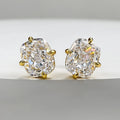 S925 Silver 8*10mm High Carbon Diamond Gemstone Earrings for Women Wedding Engagement Fine Jewelry Gift Wholesale