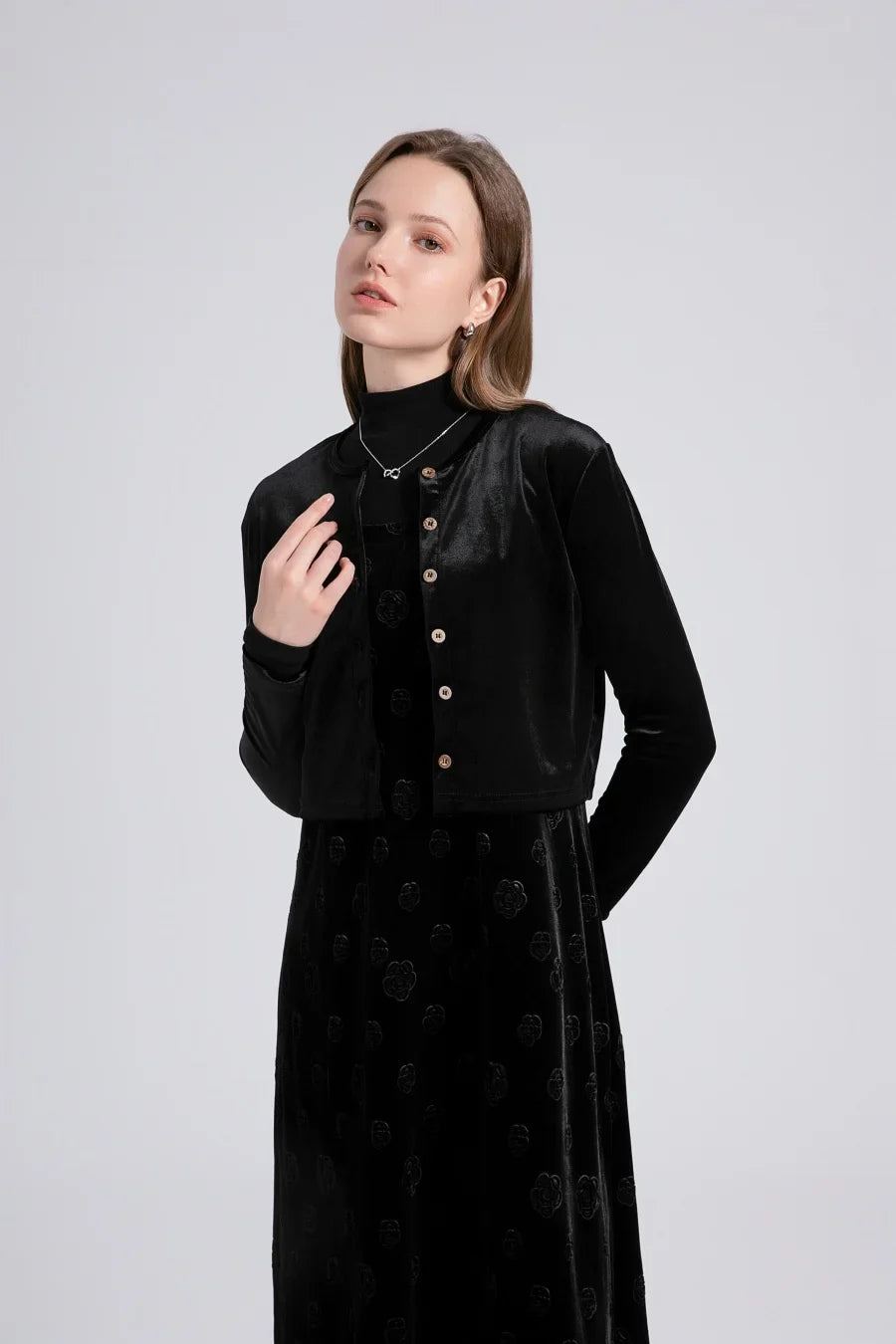 2024 Fall- winter velvet woman clothes adjustable strap dress + basic tops + cardigan + sleeveless dress (ship out in 1 day)