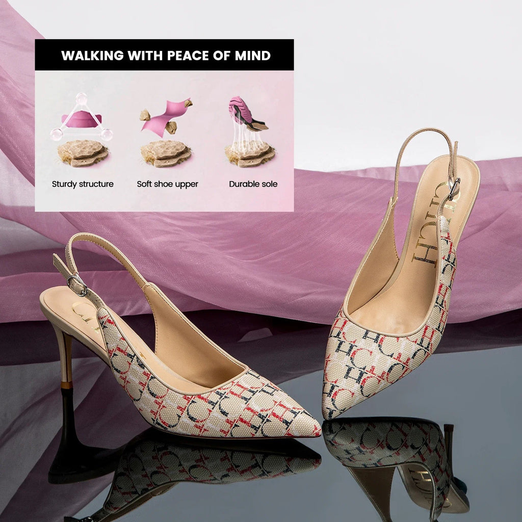 2024 Heels Women's 7cm High Heels Ankle Strap Heeled Sandals Wedding Party Dress Shoes