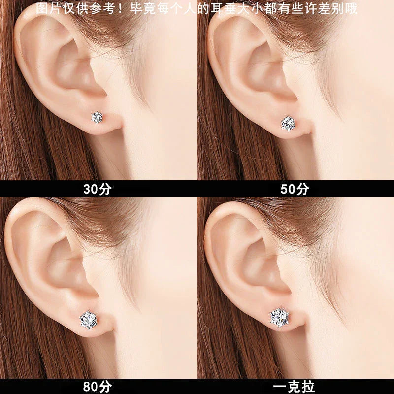 GRA Certificate Promotion 100% Moissanite Earrings for Women Pass Diamond Test Pen Ear Studs 925 Sterling Silver Fine Jewelry