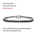 Real D Color Full 2/2.5/3/4/5/6.5mm Moissanite Tennis Bracelet For Women S925 Plated 18K Rose Gold Diamond Link Bracelets