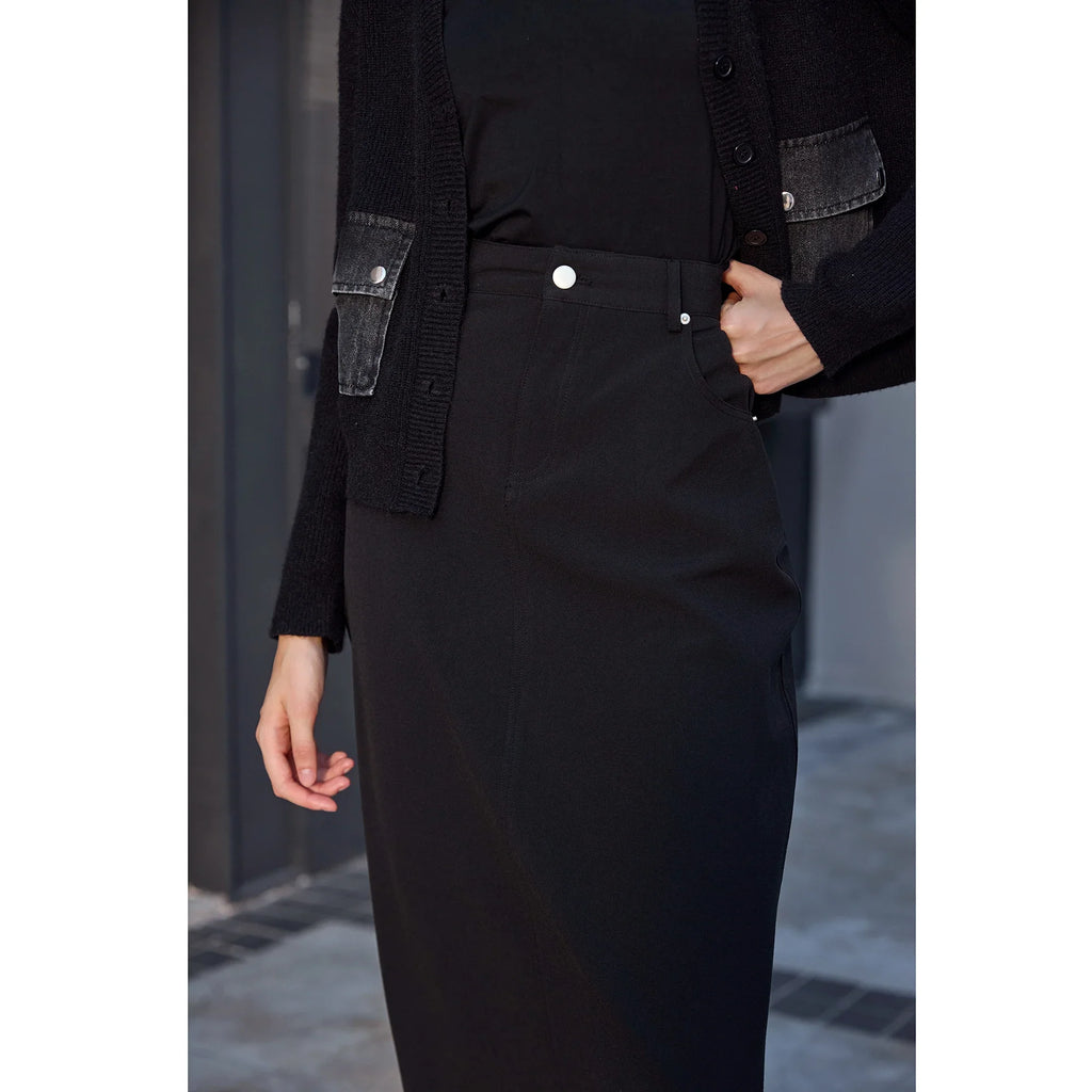 Women 2026 Autumn and Winter Denim V-neck Dress Knitting Cardigan Mock Neck Modal Shirt
