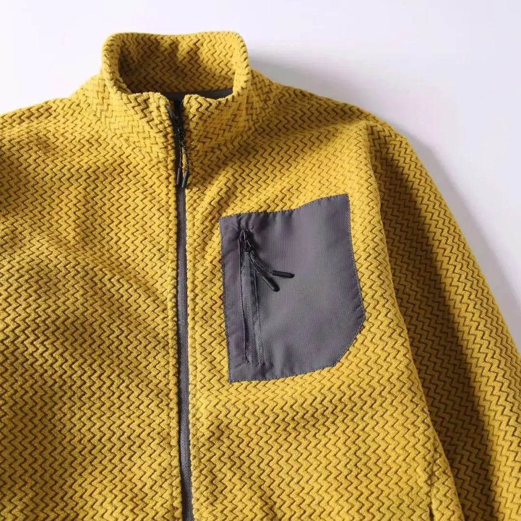 2026 Outdoor Men's Fishing Mountain Climbing Travel Sports Rock Climbing Hunting Camping Shooting Wool Stand-up Collar Jacket