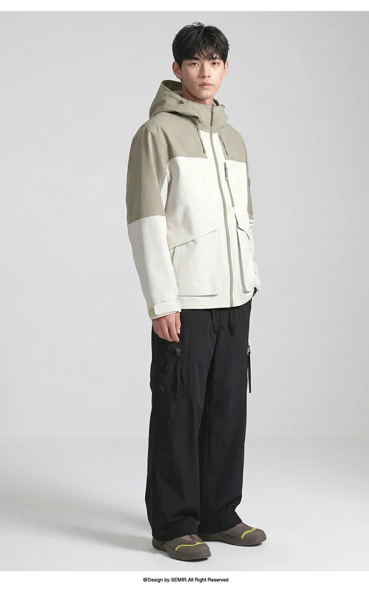 Men Jacket Outdoor Mountain Style Hooded Loose Couple Casual Style Autumn Lightweight Outerwear Daily Wear 2026