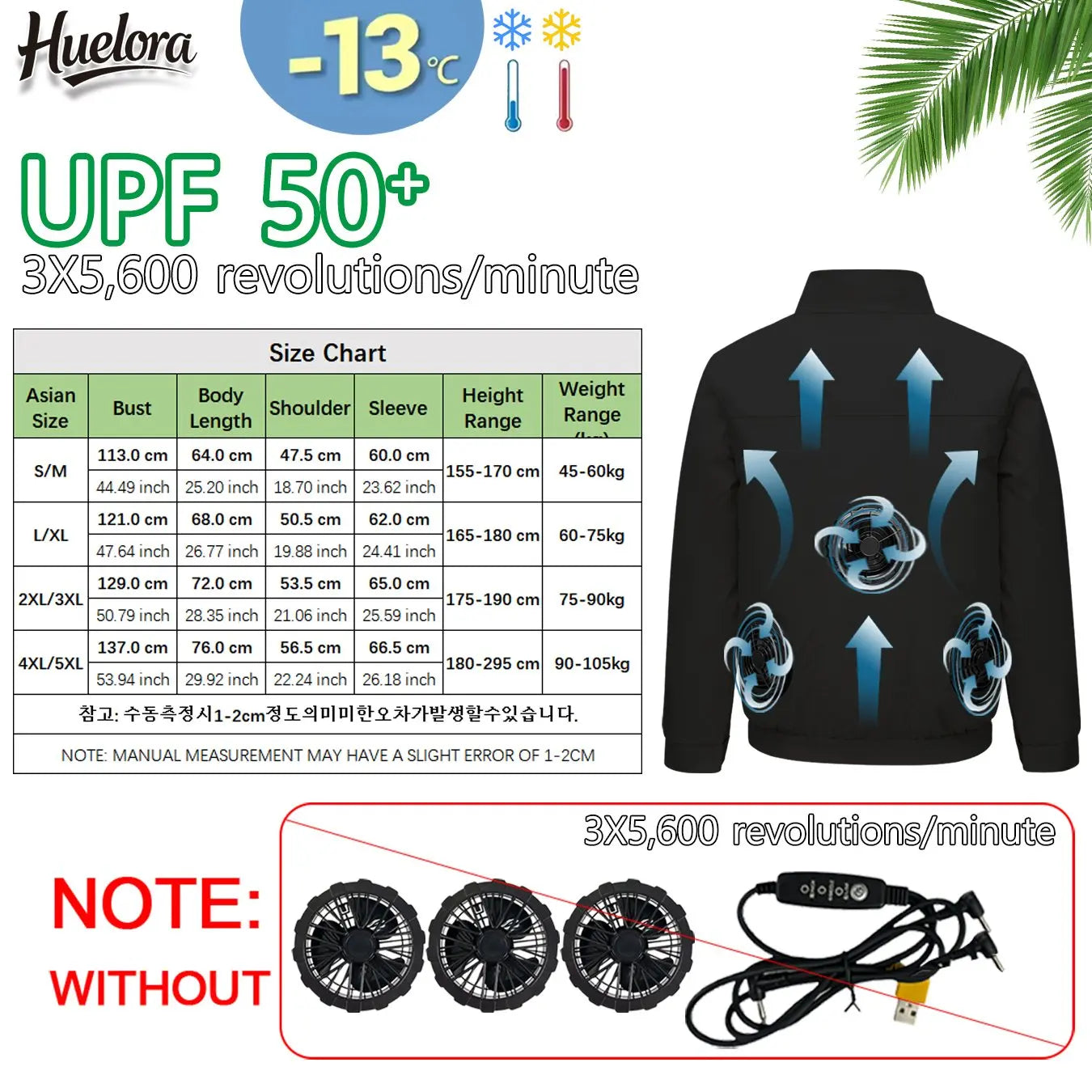 Cool Jacket Men's Hot Weather Work Fan Coat USB Refrigeration Air Conditioning Clothes Women's Body Cooling Fishing Clothes Vest