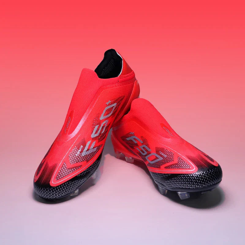 Pro Without-lace F50 Mens Soccer Shoes Boys Training Non-Slip Turf Soccer Cleats TF/FG Football Sneakers Chuteira Campo 35-45
