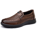 Summer New Designer Hallow Leather Shoes Man Breathable Soft Sole Business Casual Shoes Male Fashion Loafers Shoes for Man