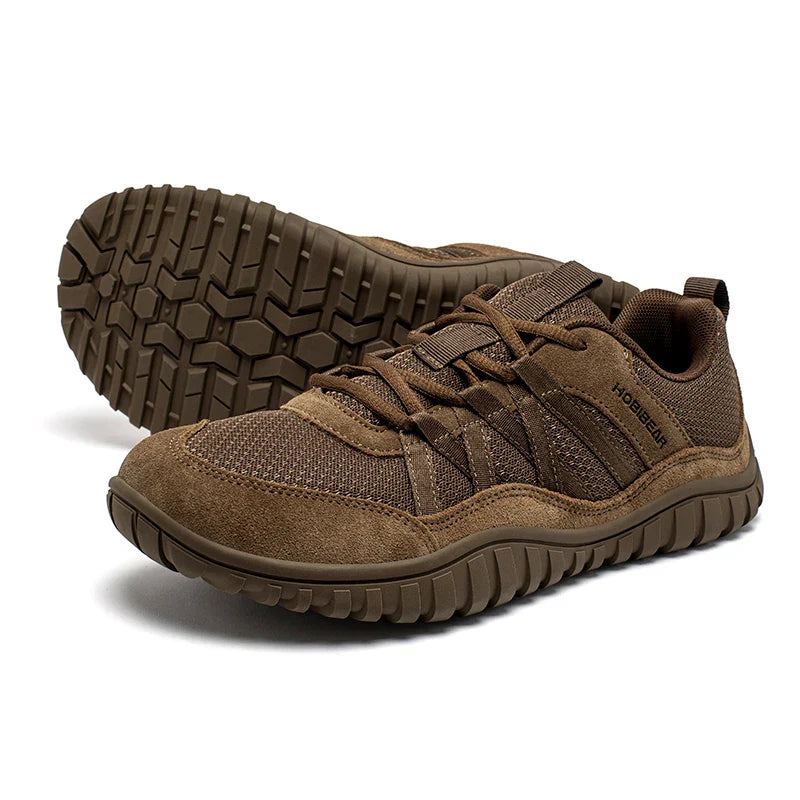 Wide Toe Walking Shoes Men Women Non Slip Outdoor Sneakers Lace Up Mesh Breathable Running Shoes