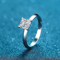 Pricess Cut Moissanite Ring 925 Sterling Sliver 1CT 2CT D VVS1 Lab Diamond with GRA Fine Wedding Rings for Women