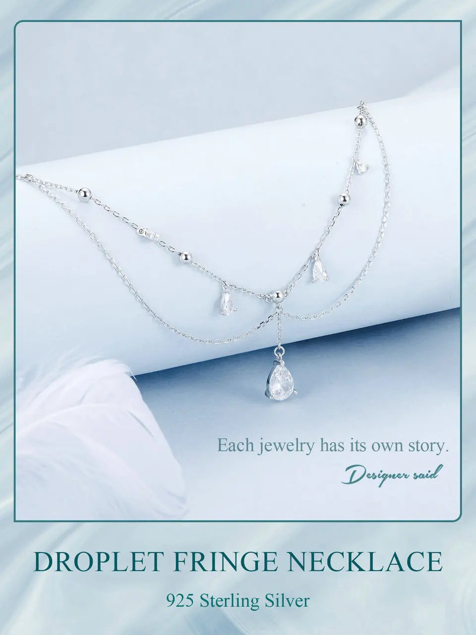 925 Sterling Silver White Gold Plated Sun and Moon Necklace Energy Pendant Neck Chain for Women Party Fine Jewelry Gift