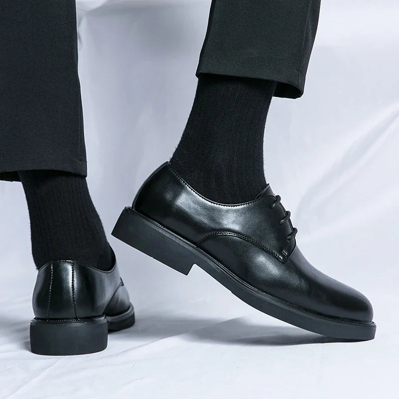 Trend Lace Up Shoes Wedding Dress Footwear Leisure Walk Office Flats New Business Formal Mens Oxford Shoes Leather Casual Shoes