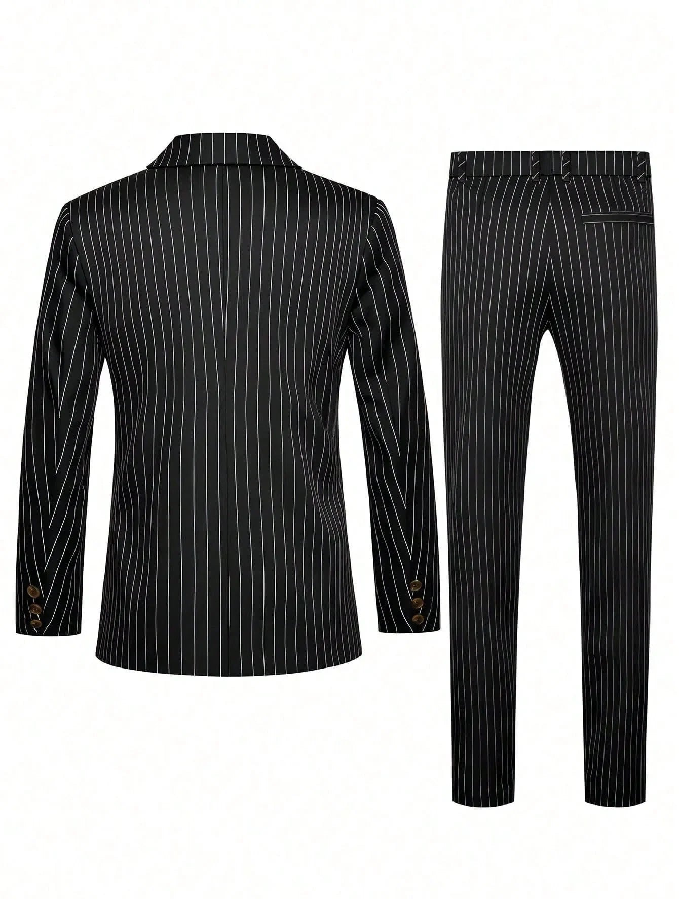 High-quality European and American Men's Clothing, Formal Suits with Stripes, Trousers for Business, Formal Dinners, Weddings