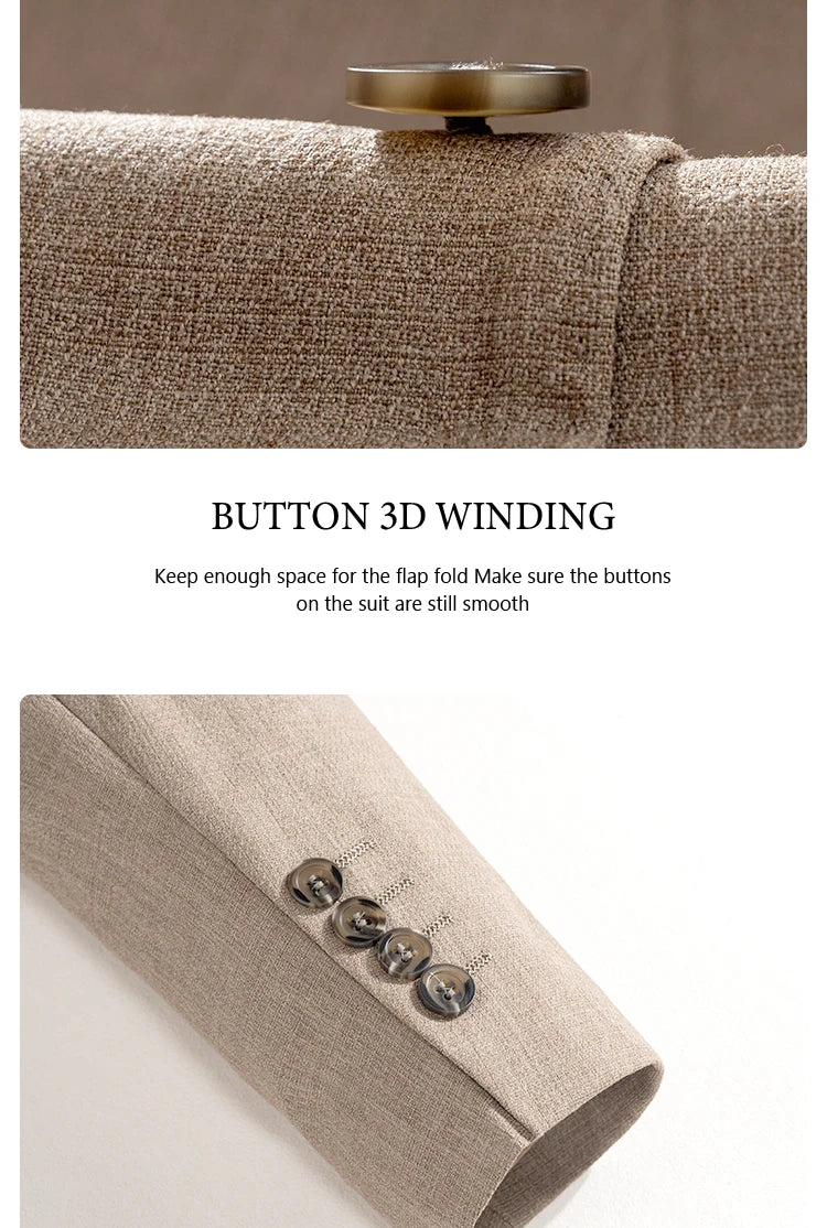New 2 buttons on suit modern design mens office wear blazer coustime homme luxe Bead edge craftsmanship