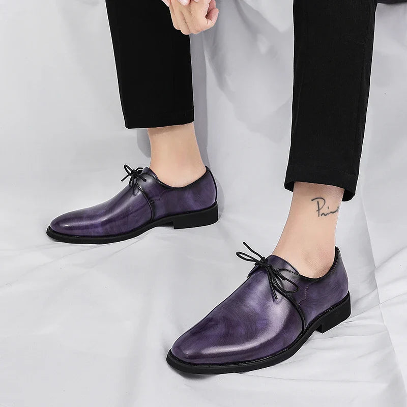 New Men's Solid-Color Belt Casual Shoe Are Comfortable And Classic Business Office Fair Dress Shoe Are Fashionable Wedding Shoes