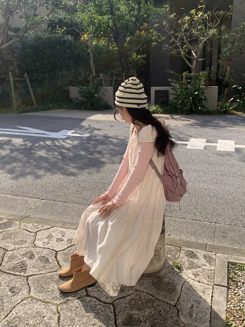 Spring 2025 Chic A-Line Dr Korean Sle Long Svel Women's Faionable Gown Ele Personali Commute Suitable Dr