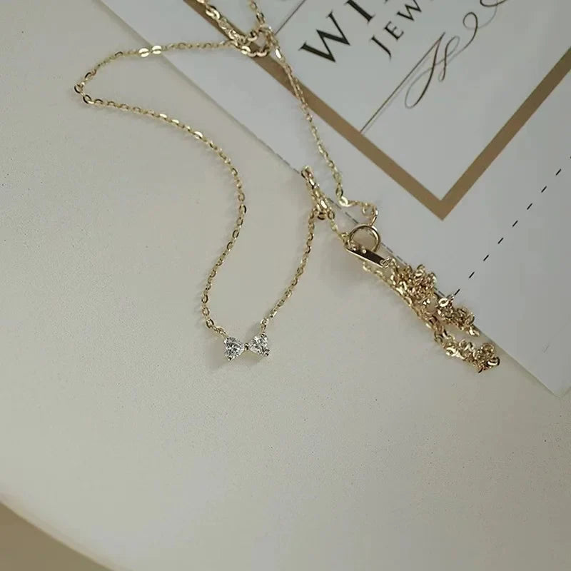 New style 925 Sterling Silver Geometric Simple Bow Necklace For Women Engagement Fine Jewelry Wedding Party Birthday Gift