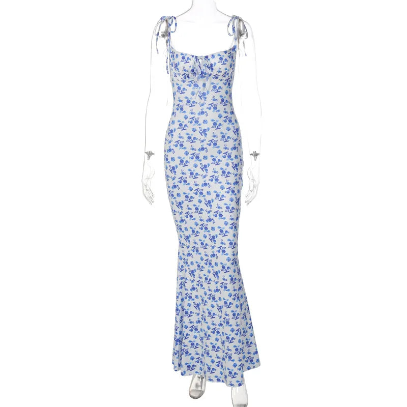Women Elegant Floral Beach Vacation Bodycon Streetwear Long Dress 2026 Summer Clothes Wholesale Items For Business