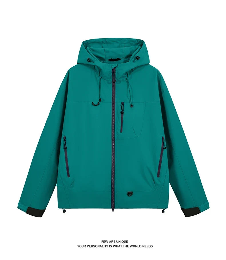 Men's Women's Waterproof Hiking Jacket Trekking Camping Mountaineering Windbreaker Unisex Outdoor Sport Windproof Rain Coat