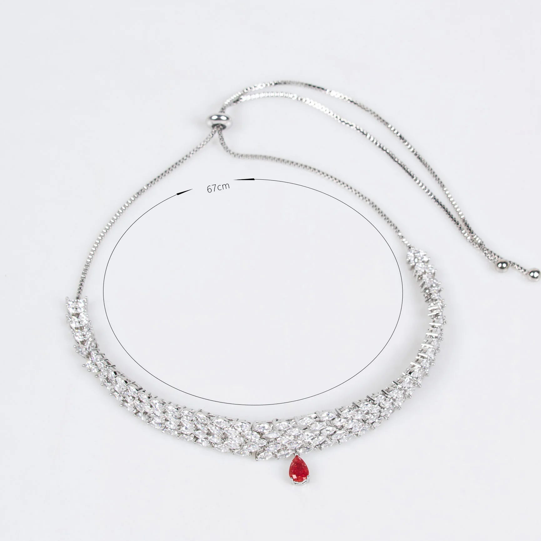 Luxury Necklace Pendant Water Drop Jewelry Necklace Earrings Graduation Dress Versatile Set Party Event Wedding S-589