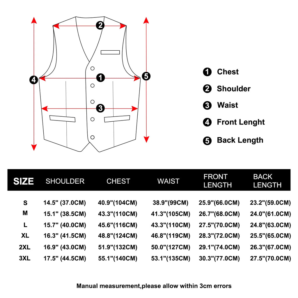 Classic Black Wedding Vest for Men Suit Vest Tie Ring Cufflinks Hanky Set for Party Formal Dress Business Casual Waistcoat