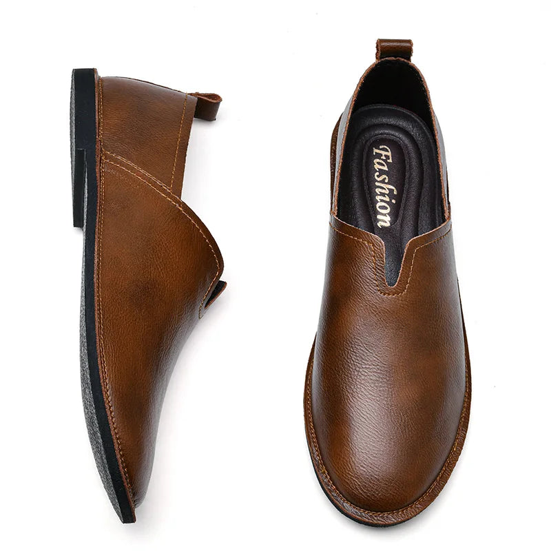 Large Men'S Soft Soled Retro Casual Loafers Comfortable And Non Slip Designed Purely By Hand For Casual Business Shoes 38-47