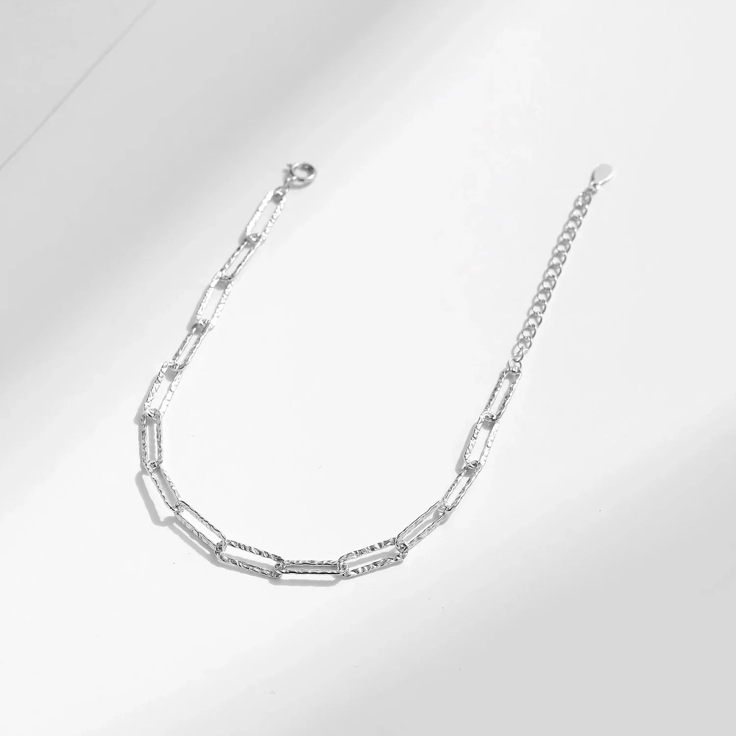 Real 925 Sterling Silver Irregular Wavy Lock Chain Bracelets Trendy Stackable DIY Jewelry For Women Female Accessories