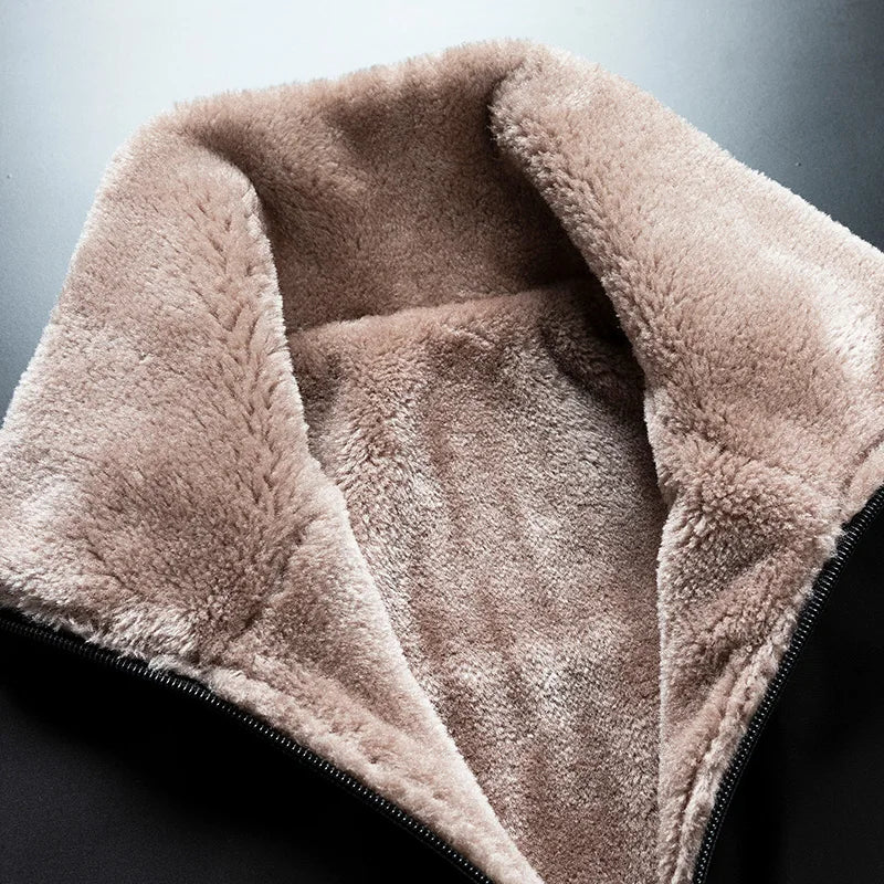 Men 2025 Winter Windproof Warm Thick Fleece Jacket Men Fashion Casual Coat Men Autumn Brand Outwear Outdoor Classic Jacket Men