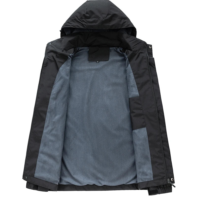 Waterproof Windbreaker Men Jacket Autumn Spring Outdoor Softshell Hooded Coat Sports Hiking Camping Coats Lightweight Jackets
