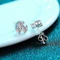 3mm All Moissanite Earrings Woman Wedding Fine Jewely 925 sterling silver With Gold Plated Studs Earring Women's Earrings