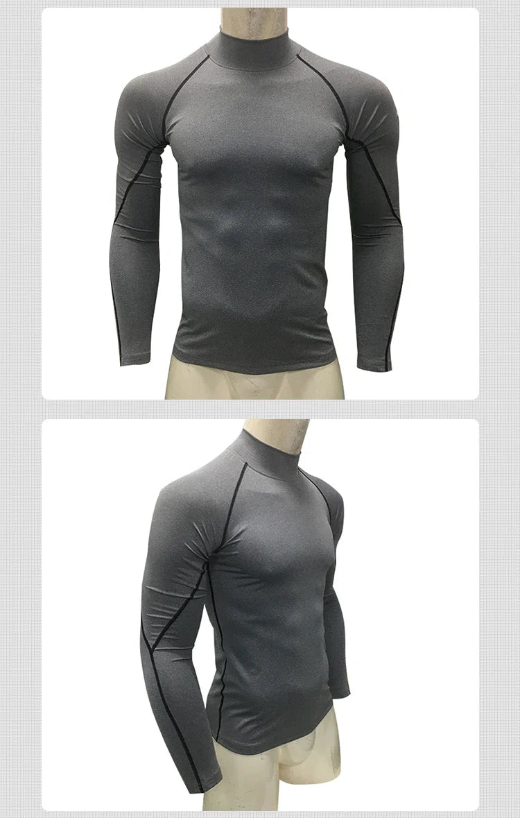 Men Sports Long Sleeve Blouse Shirt Athletic Top Training UPF 50+ UV Protection Rash Guard Black Male Swimming Cycling T-Shirt