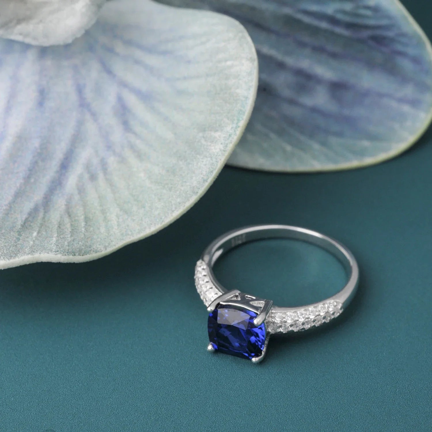 2.22ct Created Sapphire Nano Emerald Tanzanite Solitaire Ring 925 Sterling Silver for Women Daily Party Jewelry  sets gift