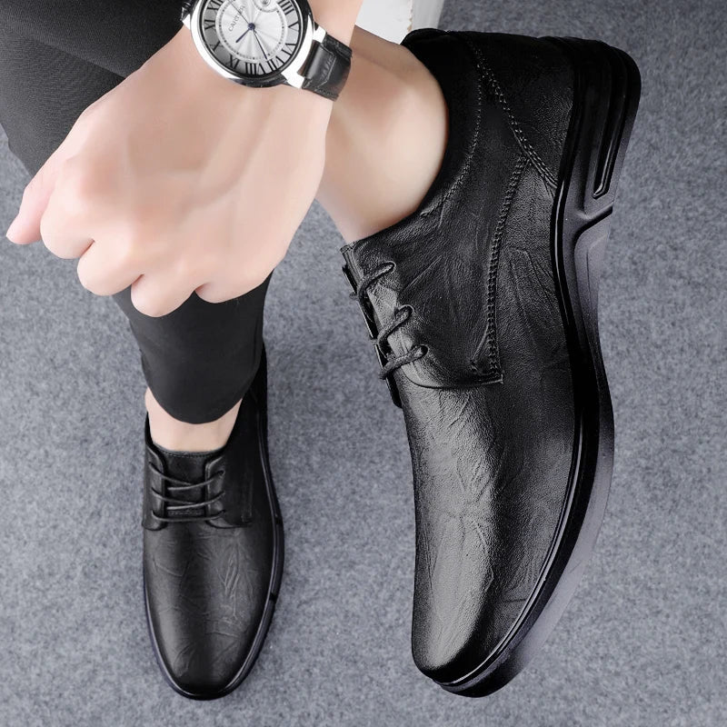 Casual Fashion Sports Shoes Social Elegance Trendy Footwear Spring Autumn Flat Formal Leather Shoes Men Business Oxfords Shoes