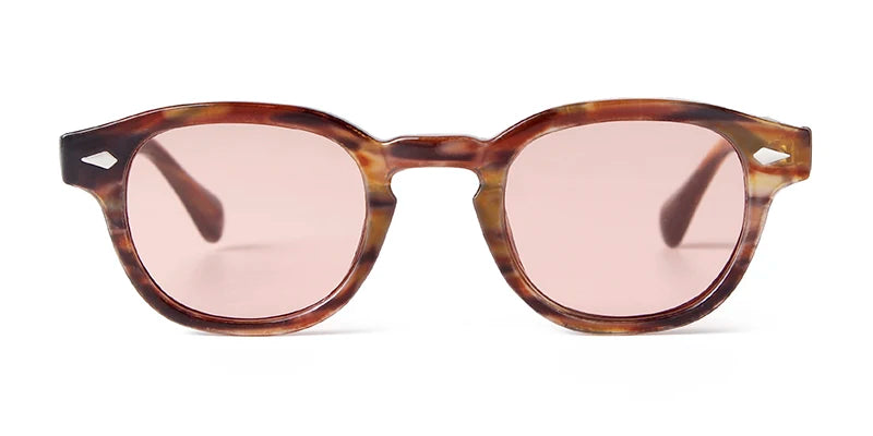 Fashion Transparent Blue Round Sunglasses Women Men 2024 Retro Rivet Tortoise Small Square Sun Glasses UV400 Lunettes De Soleil
