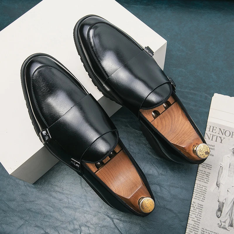 2026 Man Split Leather Shoes Rubber Sole Man Business Office Male Dress Lether Shoes Genuine Leather Wedding Party Shoes Plus 46