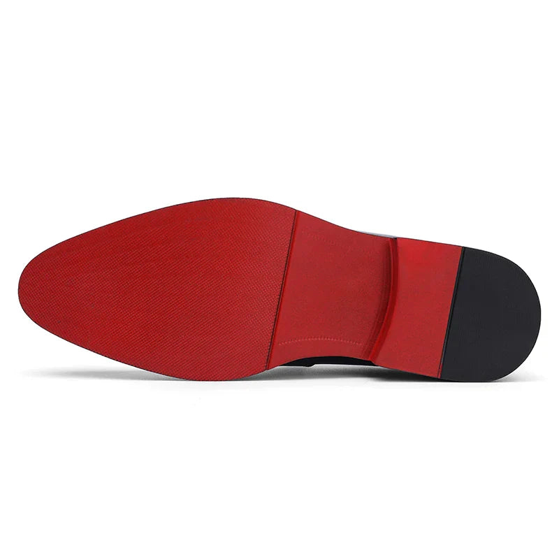 Italian brand mens Loafers Men's brown daily soft sole red sole patent leather shoes Outdoor business dress shoes big size：38-48